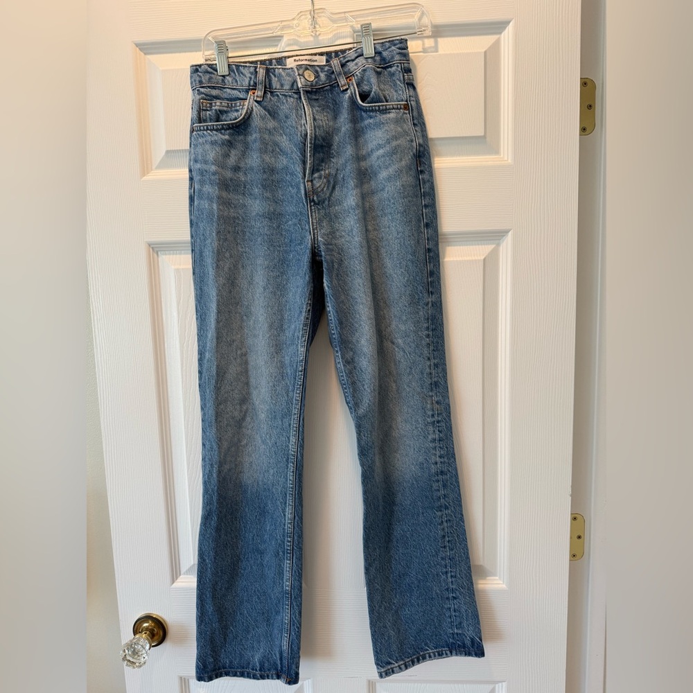 Reformation Cynthia High Rise Cropped Jeans